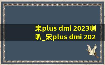 宋plus dmi 2023喇叭_宋plus dmi 2023款有几个安全气囊